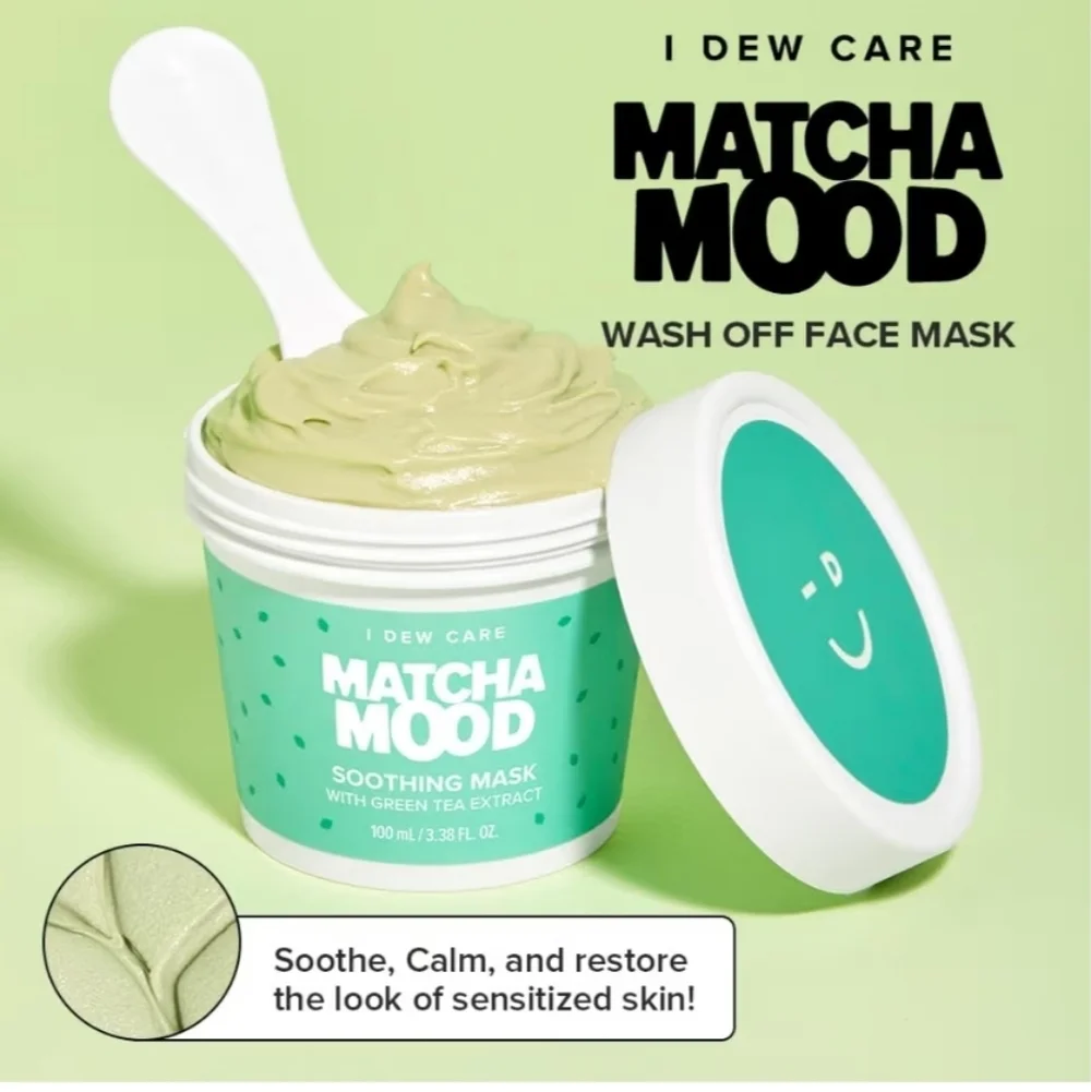 I Dew Care Matcha Mood Soothing Face Mask 100ml New
